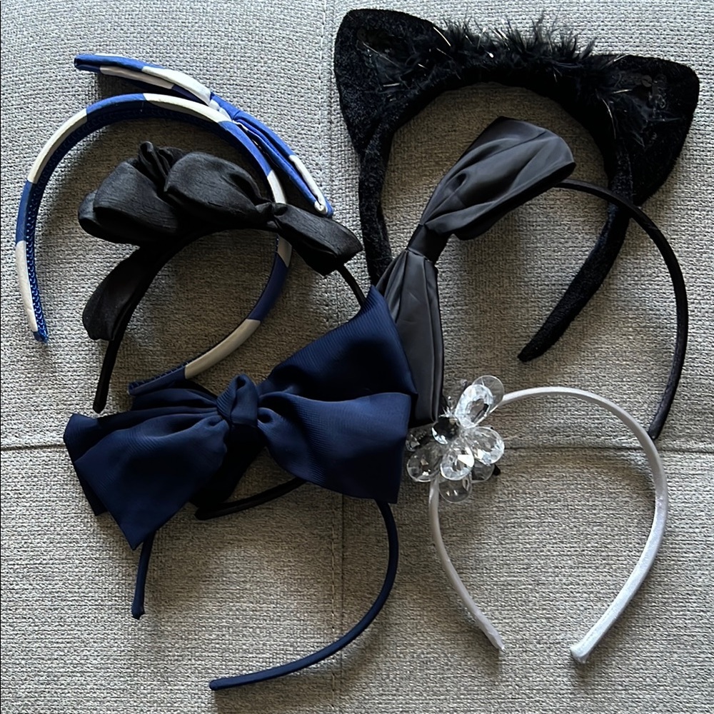 Girls Headband Bundle with Bows and Cat Ears